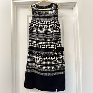 Black and White Houndstooth Dress